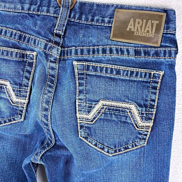 Ariat M7 Rocker Straight Jeans Men 30x36 (30x34) Salton Faded Whiskered Western - Picture 7 of 14